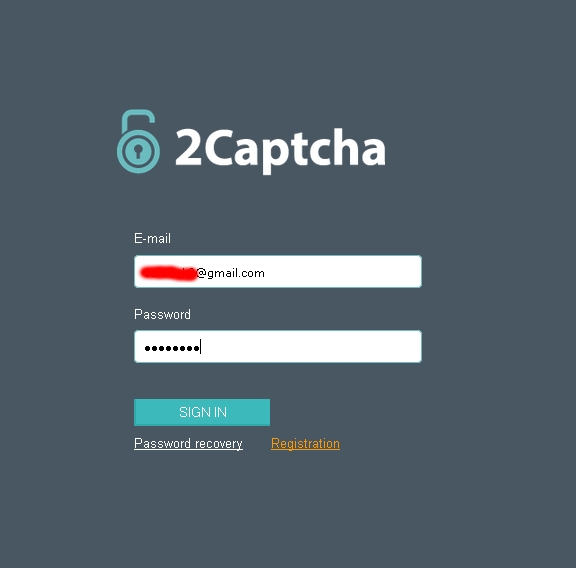 login ke 2captcha agar bisa menyelesaikan pekerjaan dan mendapat gaji dari kerja online
